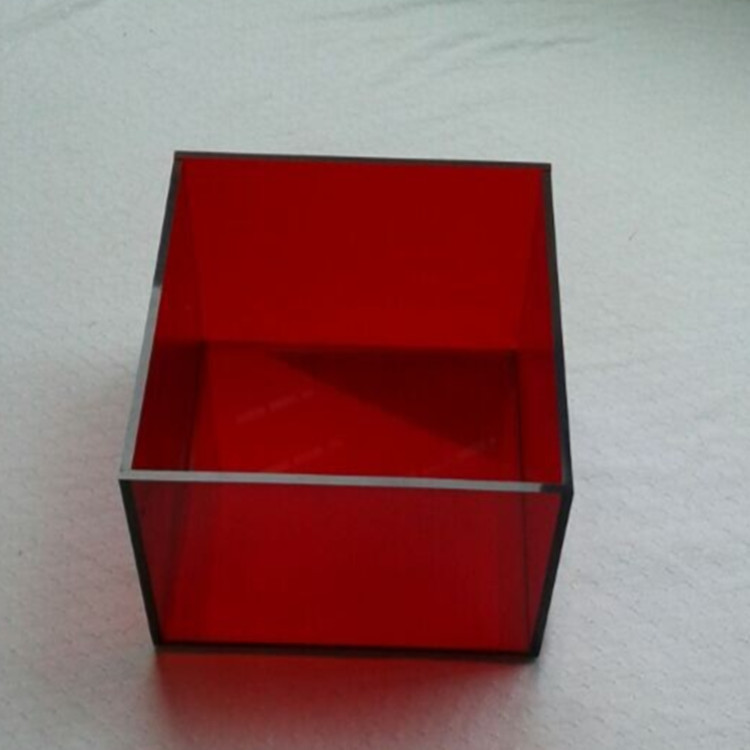 东莞亚克力优质厂家 透明红色亚克力盒子 有机玻璃盒子 