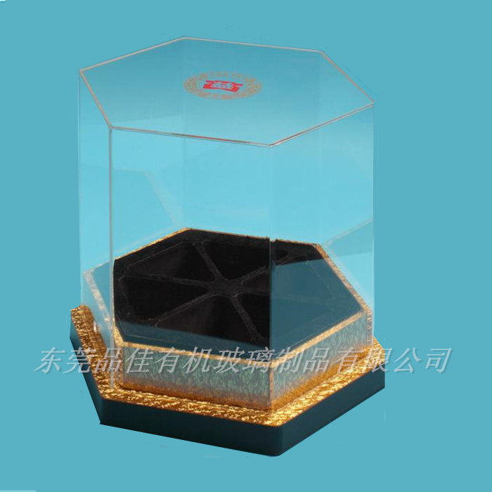 透明亚克力展示盒 亚克力茶叶展示盒 定制有机玻璃展示盒
